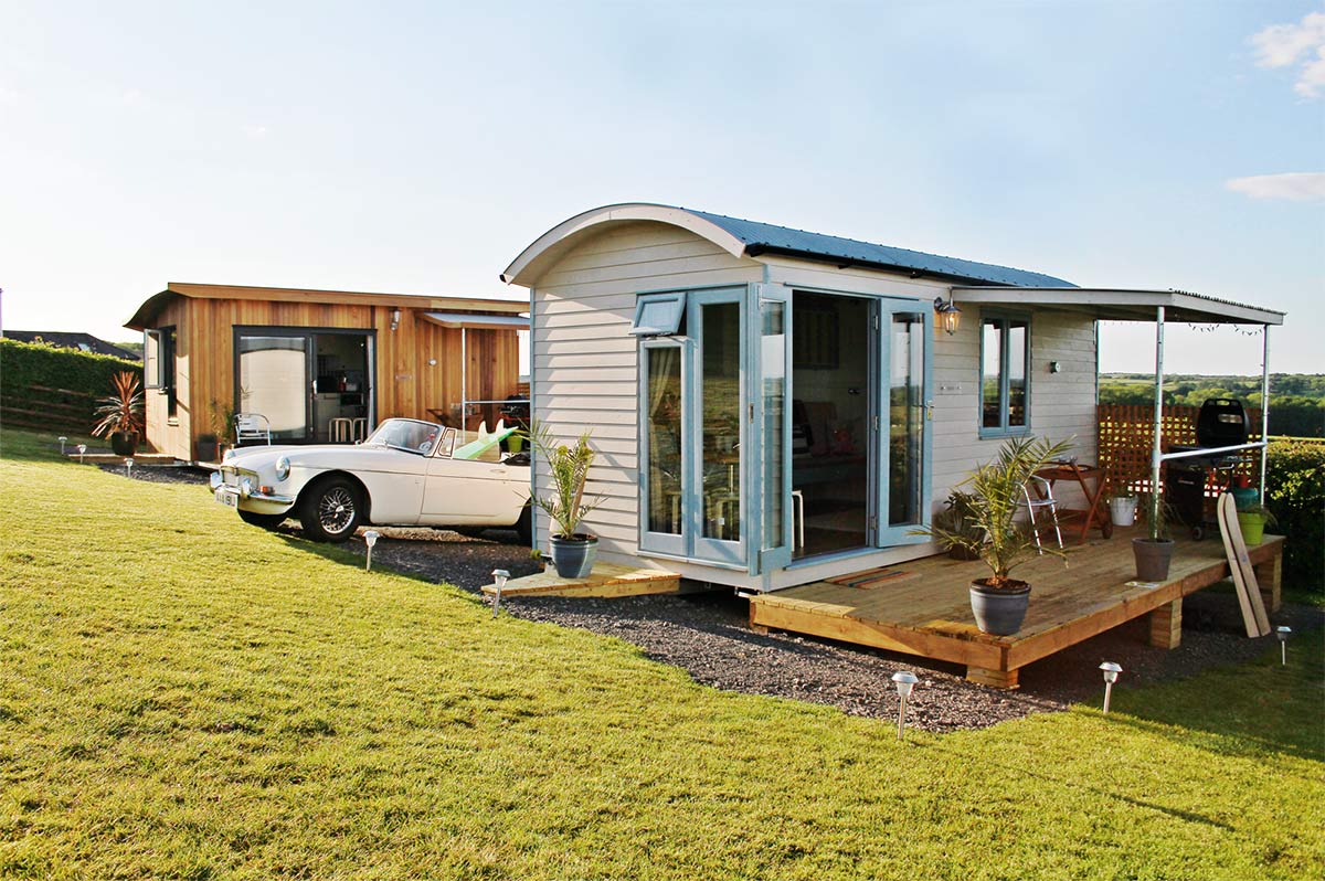 timber glamping hut